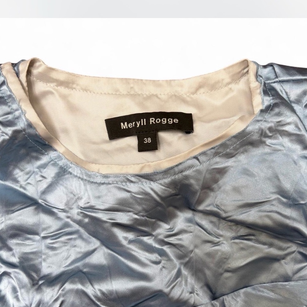 Meryll Rogge silk satin asymmetric wrap top - Picture 3 of 6